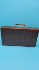 Vintage Service MFG Co 24 Cassette Tape Storage Case Faux Leather Briefcase