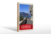 Holzschild Reise 20X30Cm Urnersee Schweiz Gebirge Natur BäUme Schild Wooden Sign