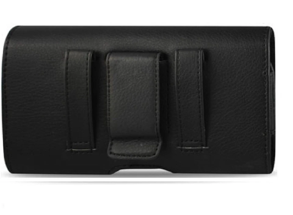 Slim Fit Leather Horizontal Belt Clip Loop Case Pouch Holster To Fit LG Phones  - Image 2 of 4