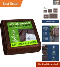 All-Weather Heavy Duty Tarp Cover 10x20 - Waterproof & UV Protectant for Camping