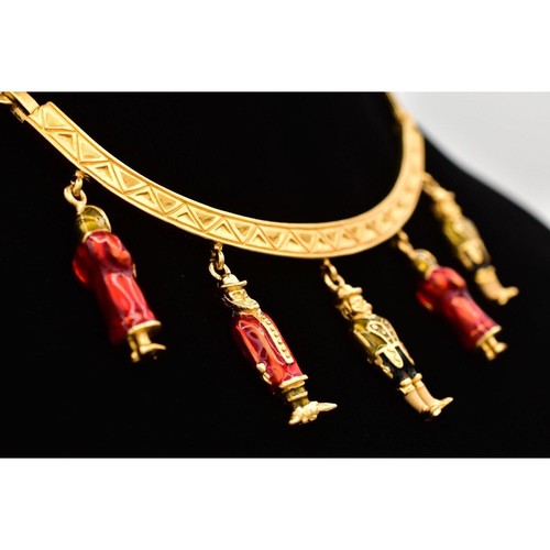 Karl Lagerfeld Vintage Bettelkette Bulgarisch Gebürstet Gold Signiert RAR Bin6B - Bild 5 von 12