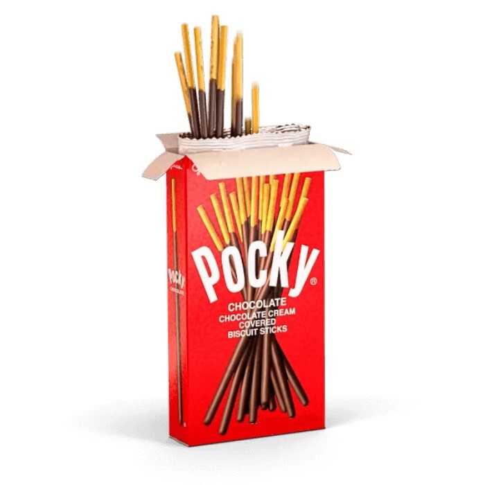 10 x Glico Pocky Chocolate Flavor Japanese Biscuit Stick New