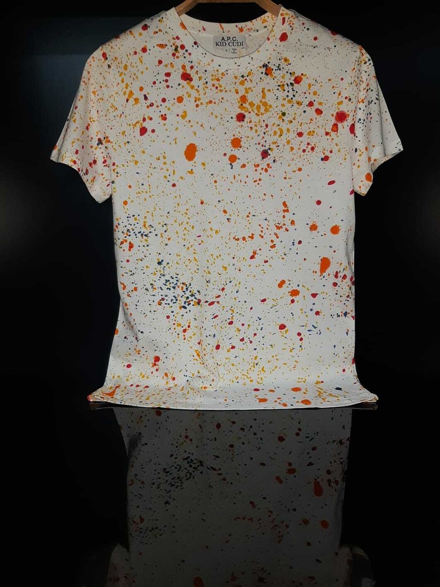 A.P.C. X KID CUDI PAINT SPLATTER PRINT T SHIRT - WHITE. | eBay A.P.C. X KID CUDI PAINT SPLATTER PRINT T SHIRT - WHITE. | eBay