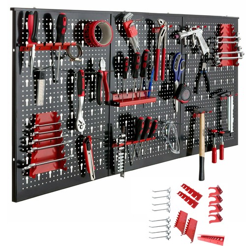 120 x 60 cm Werkstattwand Werkzeugwand Lochwand Werkstatt 17 tlg Haken set