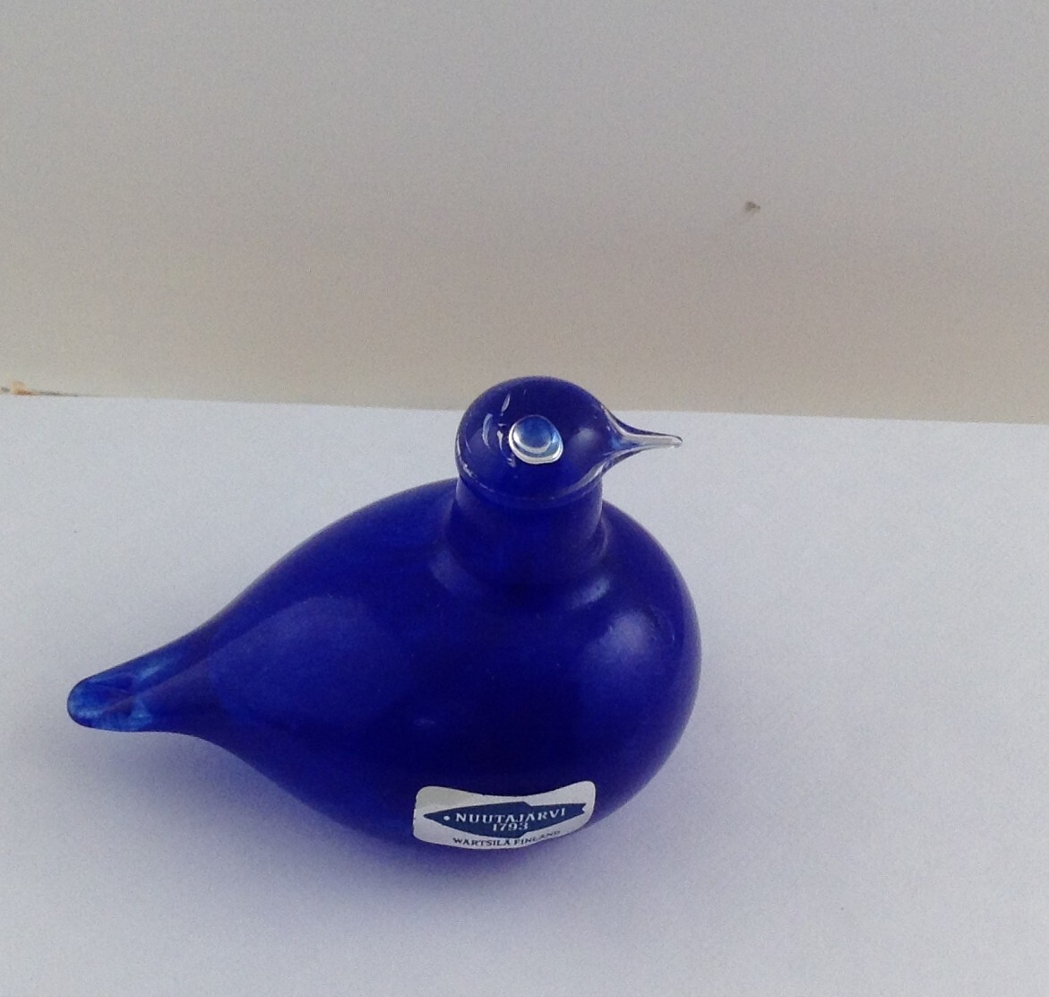 Oiva Toikka Birds by Toikka Blue Bird Nuutajarvi Art Glass Signed