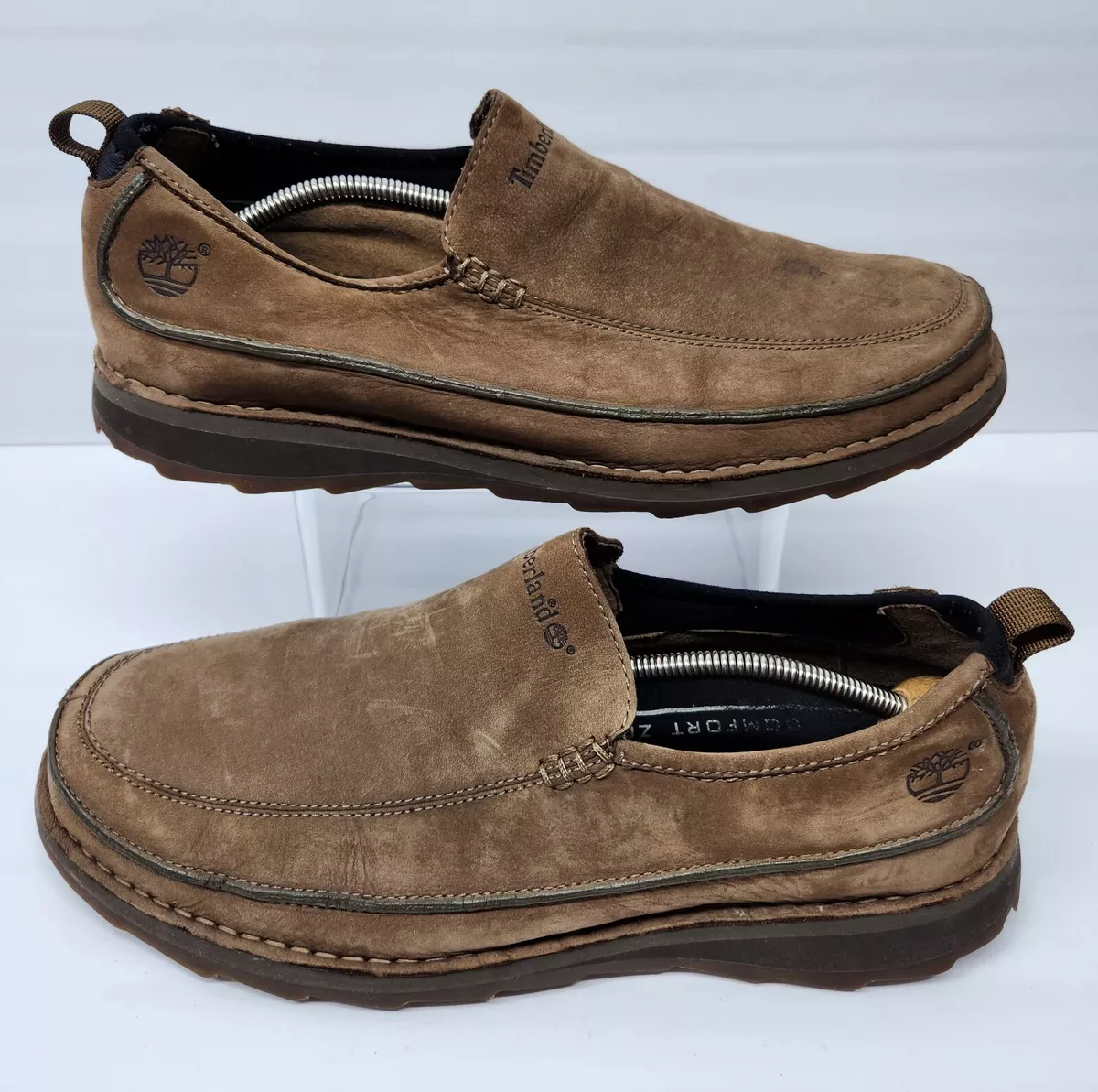 Smart Comfort System Men&#039;s Size 13 M Brown Leather Slip On Shoes | eBay