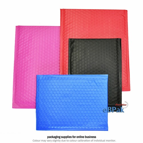 Poly Bubble Mailer G5 HOT Pink 265 x 380mm 05 Plastic Padded Satchel Envelope - Picture 3 of 7