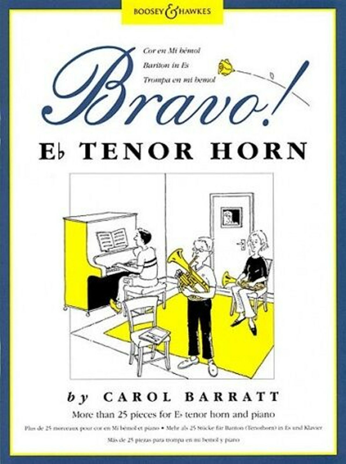 Bravo Eb Tenor Horn & Piano - Music Book Grades 1-2 Carol Barratt - Soiled ''