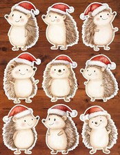 Christmas Hedgehog Die Cut Vinyl Stickers Set Scrapbooking Laptop WaterBottle
