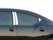 Stainless Chrome Pillar Posts 6pcs Qaa Window Trim For Dodge Charger 2006-2010