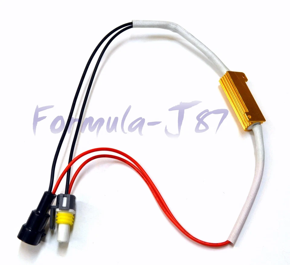 Wire LED Resistor Canceler Error Decoder H10 9145 Fog Light Lamp Flickering Fix - Image 4 of 4