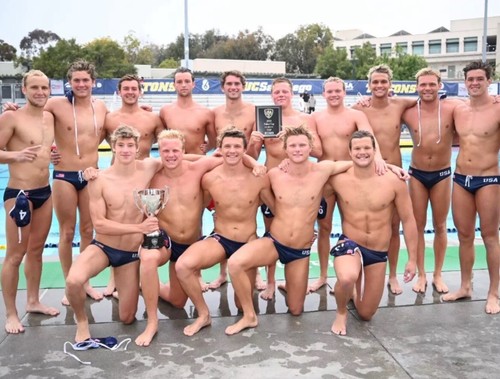 Team USA Water Polo Suit Olympic speedo swimsuit competition Paris 2024 red blue - Picture 5 of 5