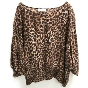 michael kors leopard blouse