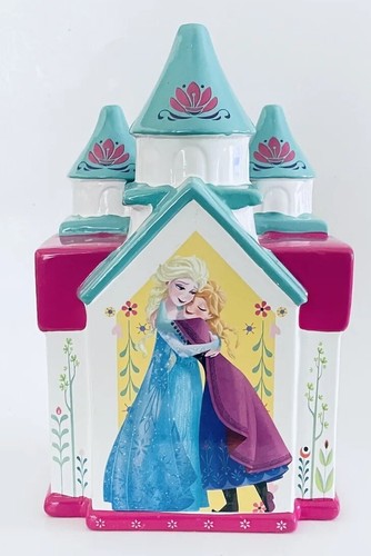Disney Frozen Elsa Anna Castle Ceramic Coin Money Bank
