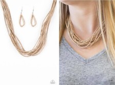 Paparazzi WIDE OPEN SPACES brown SEED BEAD necklace