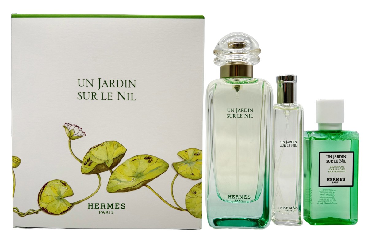 Hermes Un Jardin Sur Le Nil Gift Set - 3.3oz EDT + 0.5oz EDT +