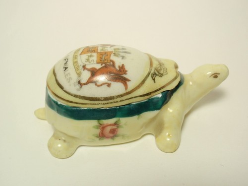 Vintage Porcelain Crest Shell Turtle Trinket Box - Bild 3 von 9
