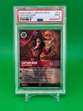 2024 Disney Lorcana EN 3 Enchanted 214 Captain Hook PSA 9 MINT