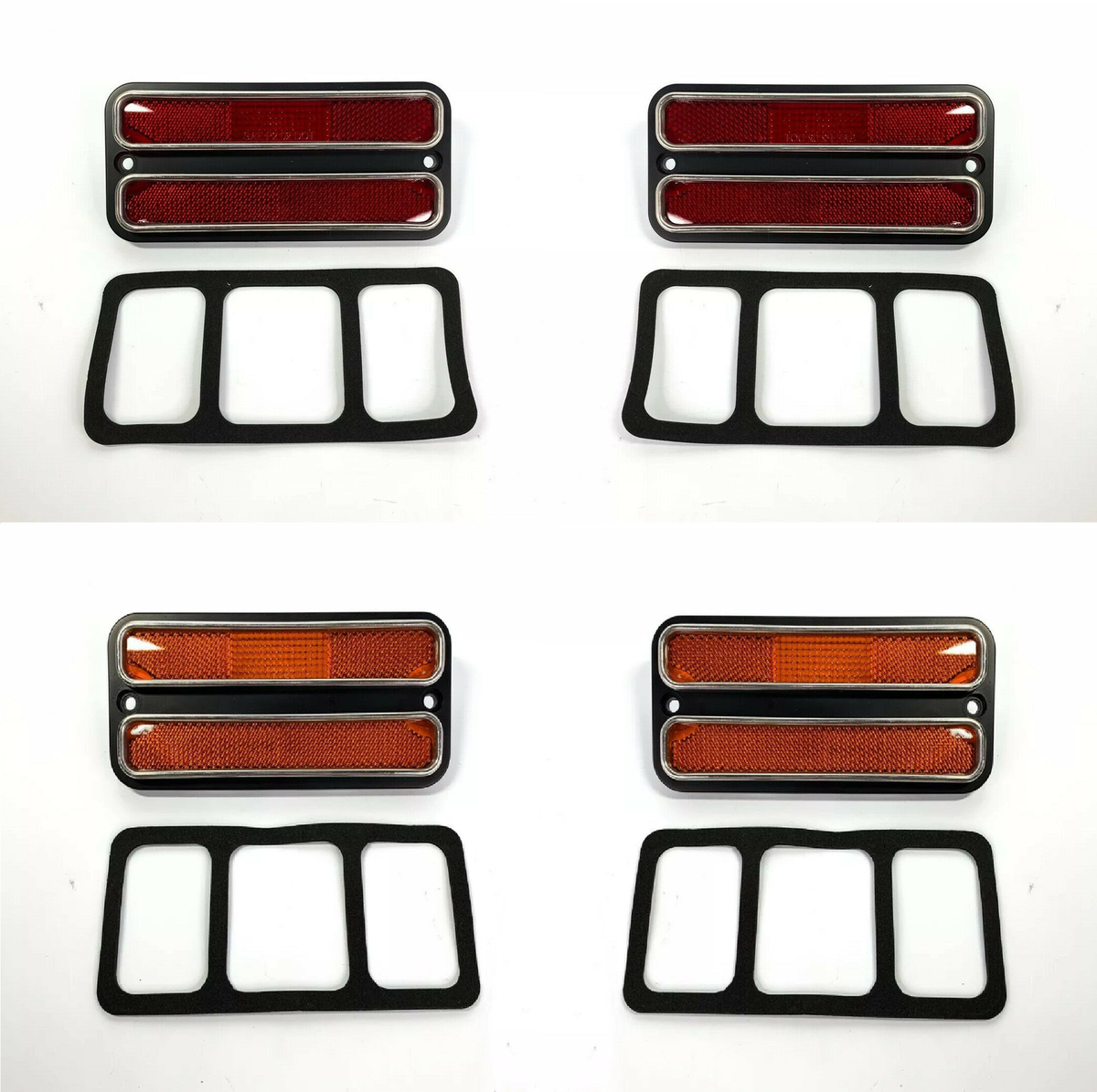 Chevy / GMC Pickup Truck Front Rear Side Marker Set Red/ Amber