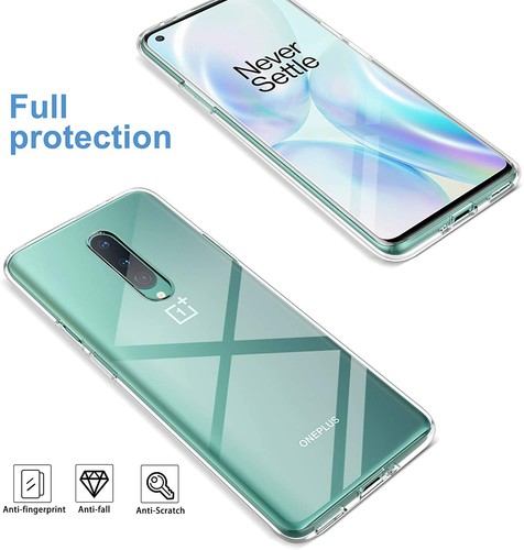 COVER CUSTODIA PER ONEPLUS 8 5G TRASPARENTE SOTTILE ULTRA SLIM SILICONE - Foto 7 di 7