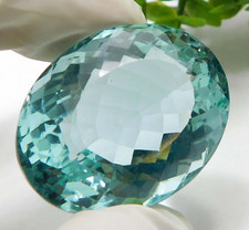 28.80 Ct. Large Aquamarine Oval Faceted Cut Loose Gemstone for Ring  Pendant