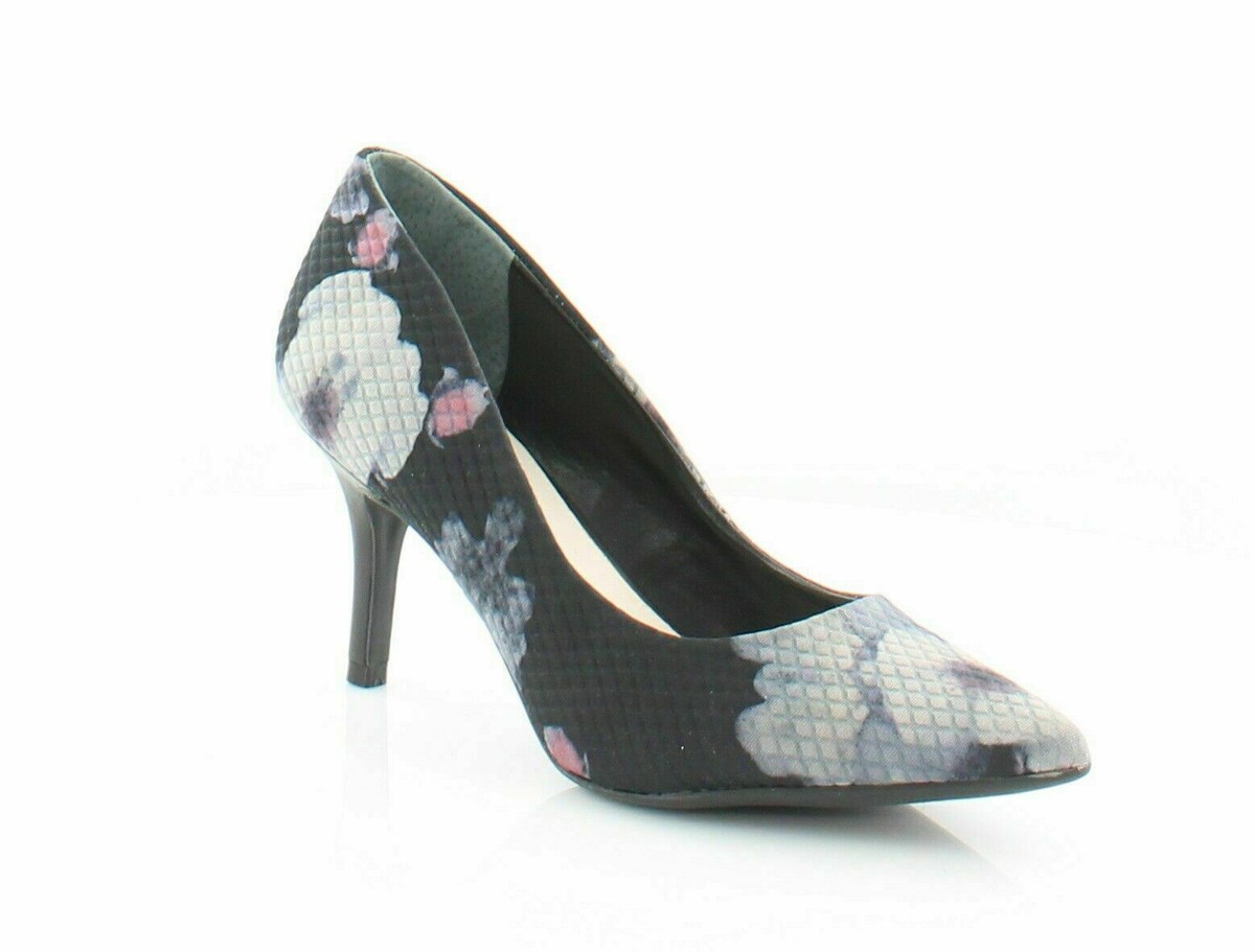 Alfani jeules pointy toe pum Black Floral Tex Size M