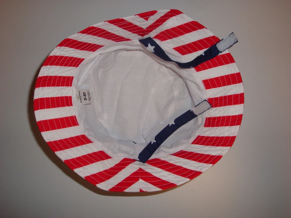 Sombrero Cubo Estrellas y Rayas ~ Talla 2-4T ~ Día de los Caídos 4 de Julio ~ Nuevo Con Etiquetas Foto 4 de 4
