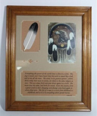 Rising Sun Eagle Shield Mixed Media  Black Elk The Power In A Circle Carol Snow