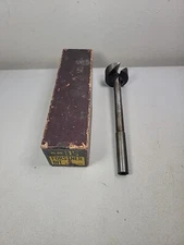 VINTAGE FORSTNER DRILL BIT MODEL NO 60 1-1/2" WIDE MACHINE TYPE W/ ORIGINAL BOX