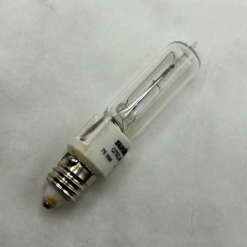 Sunlite 03085 Q75CL/MC T4 BULBY 75W-E11 Base CLEAR 120V - Image 2 of 4