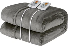 Heated Blanket Queen Size with Dual Control, 84"x 90" Microplush Flannel Electri