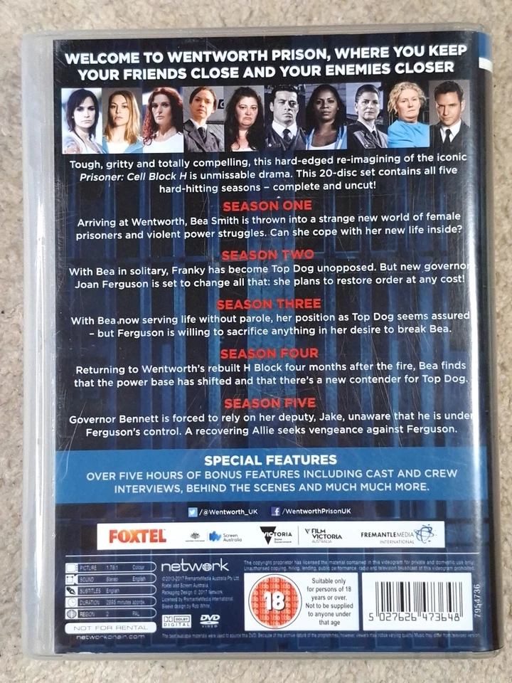 Wentworth Prison Complete Seasons 1-5 DVD Box Set - See Description  - Image 2 of 3
