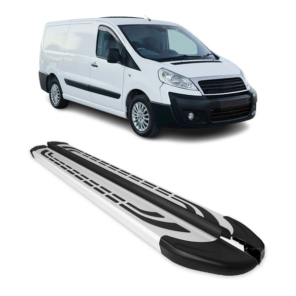 Trittbretter Seitenschweller Seitenbretter FüR Fiat Scudo 2007-16 L2 Langer Alu-image