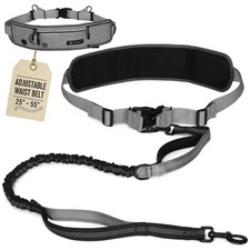 Tails  Tales Hands Free Dog Leash with Waist Pouch Lumbar Support Bungee Reflec