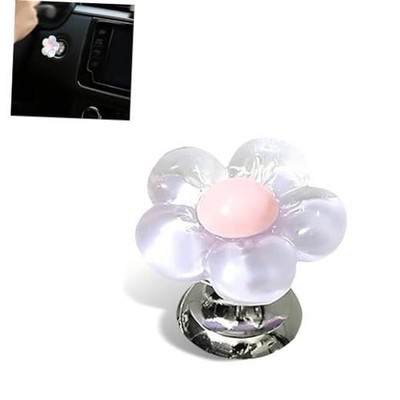 Car Push Start Button Cover, Flower Shape 3D Stereo Engine Quick 1 PC Purple