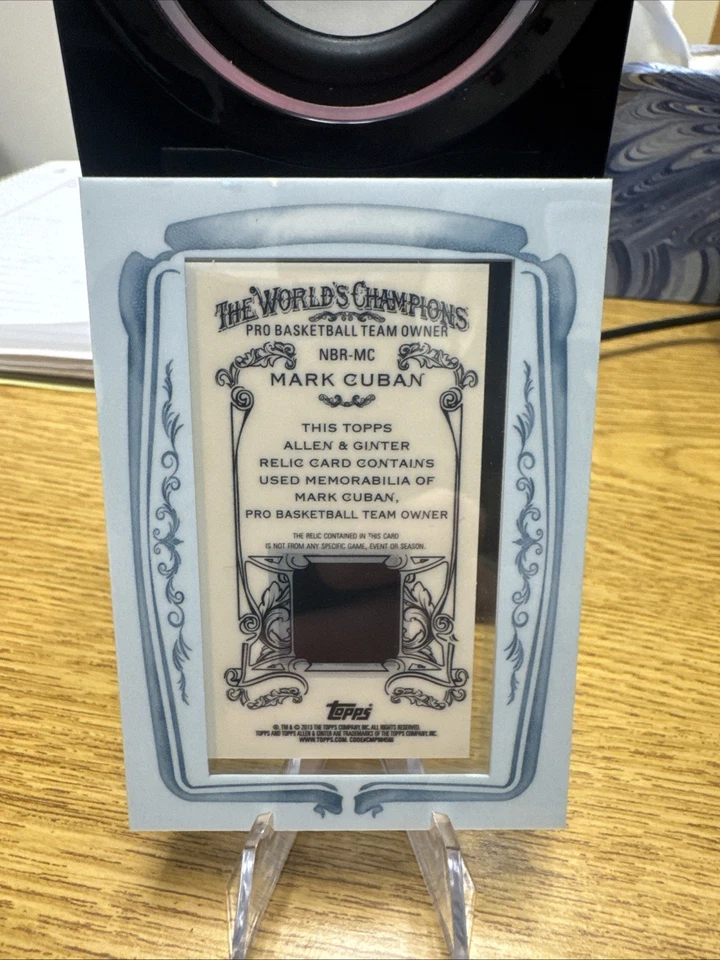 2013 Topps Allen & Ginther Mark Cuban Patch #NBR-MC Framed - Image 2 of 2