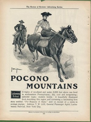 Magazine Ad - 1903 - Lackawanna Railroad - Pocono Mountains