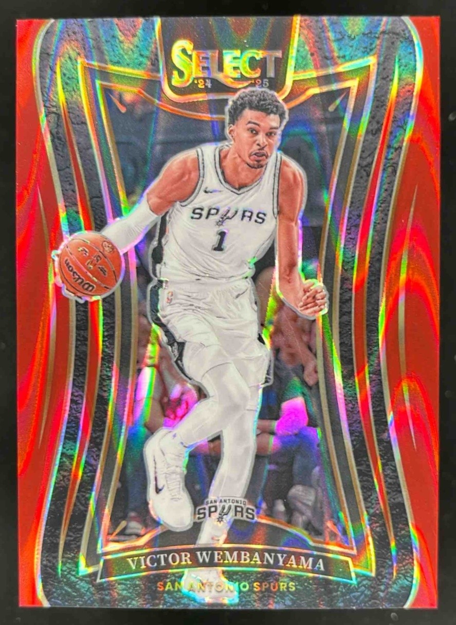 2024 Panini Select Victor Wembanyama Mezzanine Red Tectonic Prizm /65 #309 Spurs
