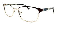 NEW NICOLE MILLER BRISTOL C02 BROWN/GOLD AUTHENTIC EYEGLASSES FRAMES 58-17-140