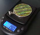 Vintage 925 Abalone Sterling Silver 19g Pendant 2" wide — photo 4
