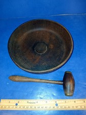 Vintage Antique Nutcracker Dark Wood Bowl & M...