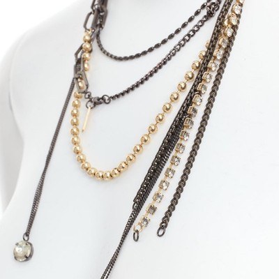 rare MAISON MARGIELA 11 Vintage chain pearl green ring