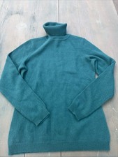 100 Cashmere Charter Club Luxury Dark Green Turtleneck Sweater Women's Small