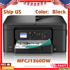 Brother MFC-J1360DW Wireless Color Inkjet All-in-One Duplex Printer LC501, Black