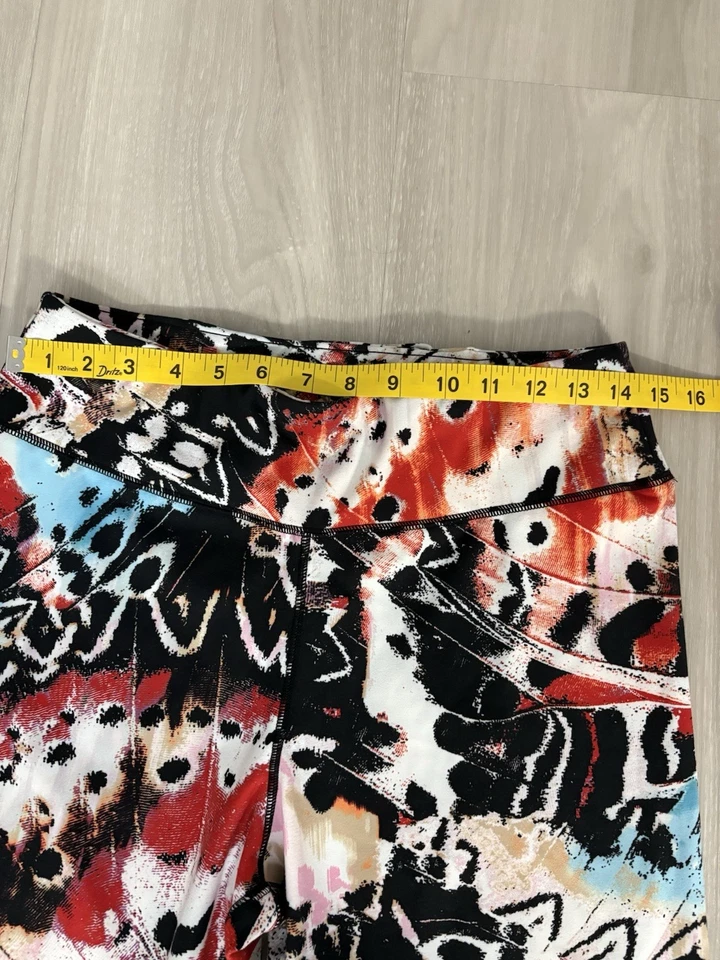 Леггинсы женские NY & Co большие черные красные средняя посадка задний карман для йоги повседневные активные - Изображение 4 из 4