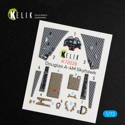 Kelik K72028 - 1:72 A-4M Skyhawk interior 3D decals for Fujimi/Hobby 2000 kit -