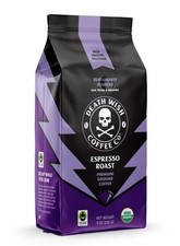 Death Wish Coffee, Organic and Fair Trade, Espresso Roast, Ground Coffee, 9oz.
