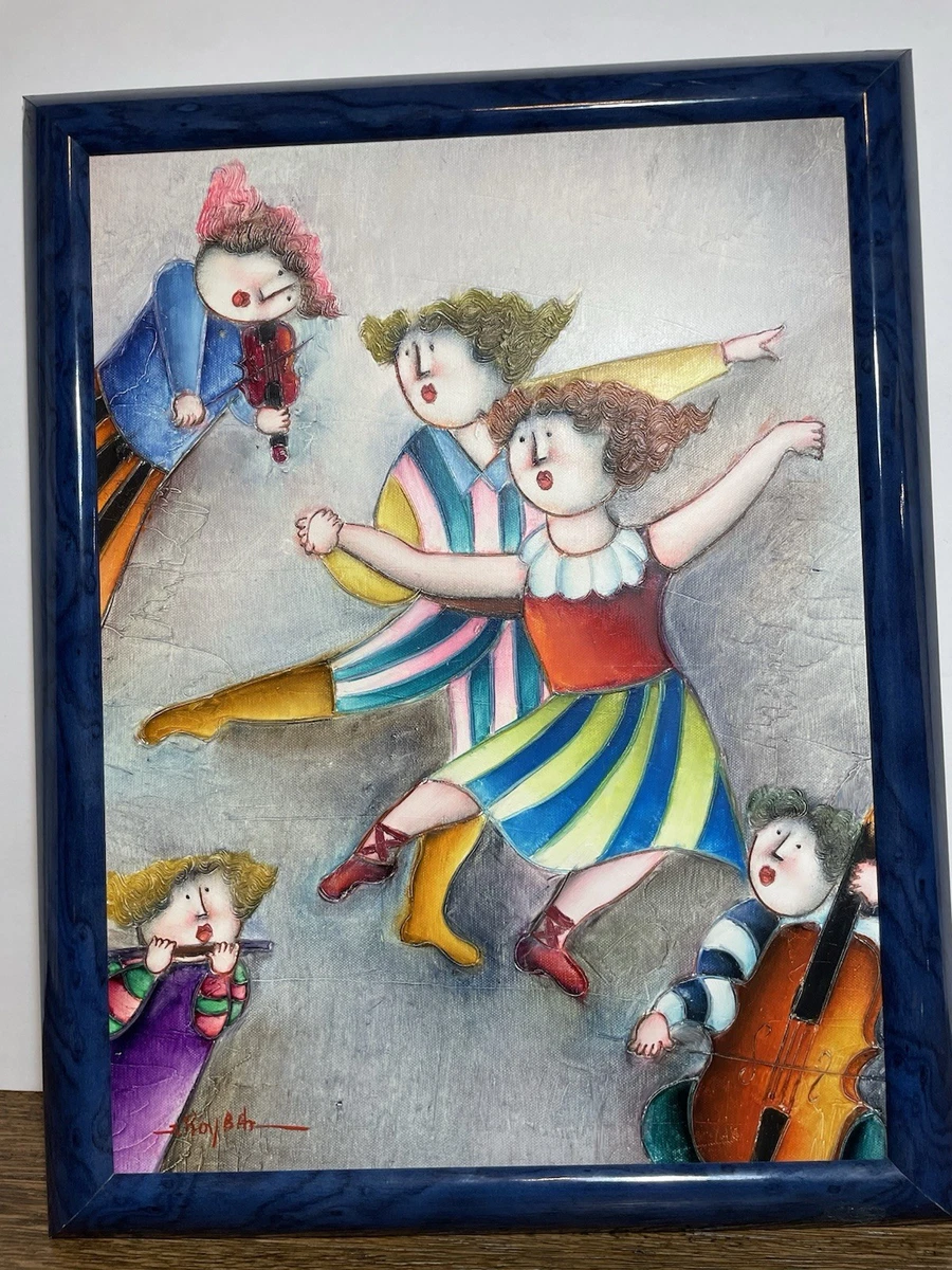 ＊新品＊ ジェイ・ロイバル 音楽隊 油彩画 油彩画 油絵 ジェイ・ロイバル 音楽隊 ジェイ・ロイバル 「音楽隊