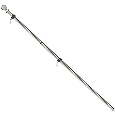 Outdoor Flag Pole with Tangle-Free Clips