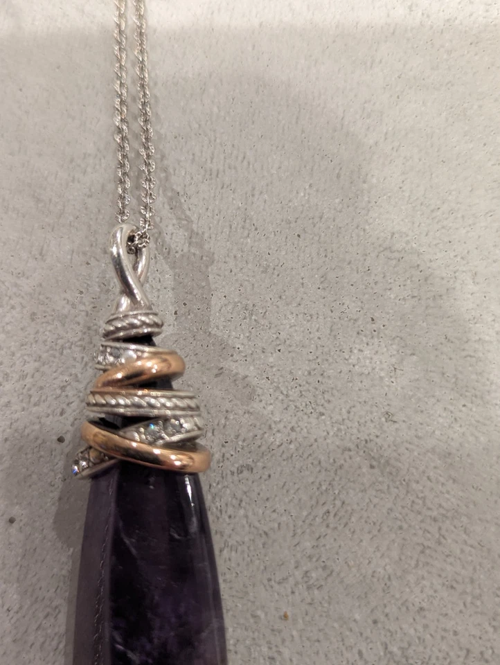 Brighton Neptuno’s Rings Pirámide Bandas Ágata Collar Amatista Foto 2 de 4